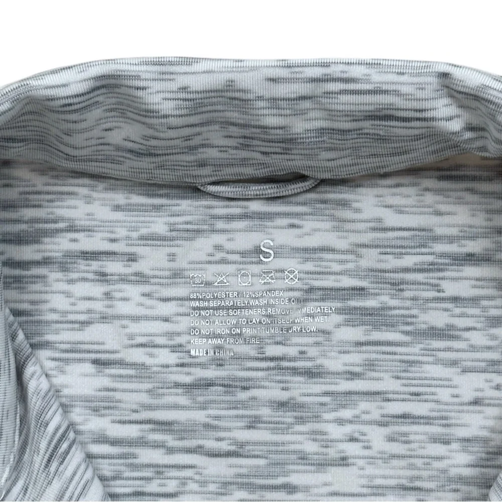 Unbranded Light Grey Heathered Full Zip Sweater w/ Thumbholes - Size Small - Picture 2 of 3